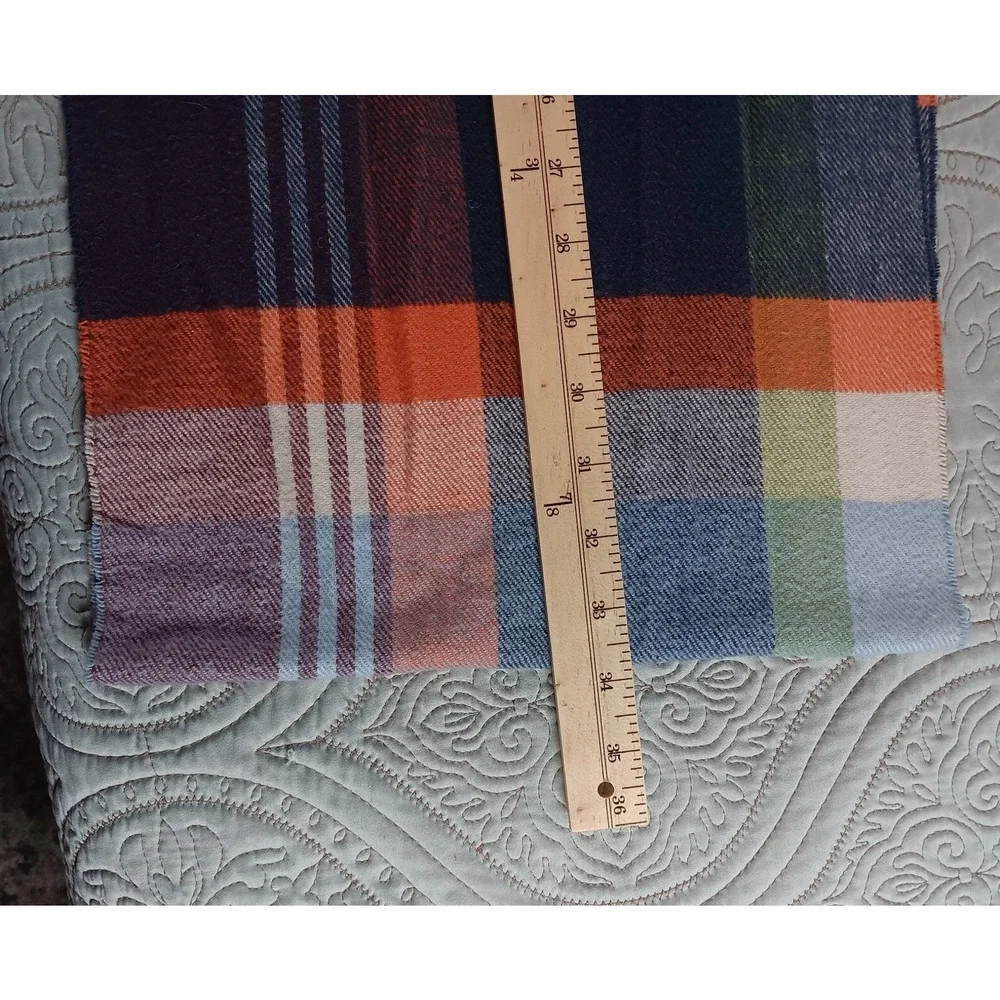 100% Cashmere Made‎ In Scotland Multicolor  Plaid 64